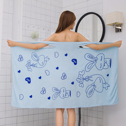 Chic Cartoon Beach Towel Dress