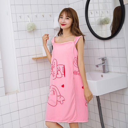 Chic Cartoon Beach Towel Dress