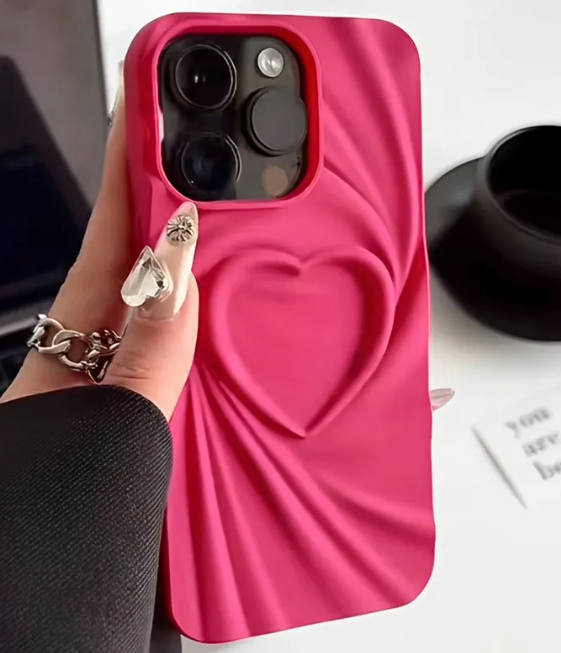 Ruffled Heart Silicone Case