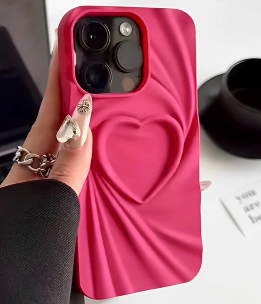 Ruffled Heart Silicone Case