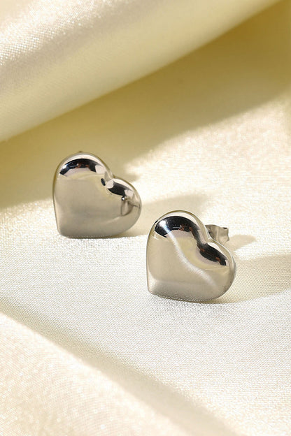 Heart Charm Studs