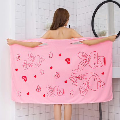 Chic Cartoon Beach Towel Dress