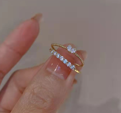 Chic Heart Zircon Ring for Women