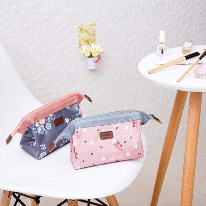WEEKEIGHT Flamingo Makeup Bag - Compact Travel Pouch